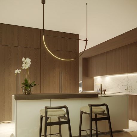 Pendule, Lustre suspendate - Lustra LED suspendata stil minimalist Victoria 29W negru