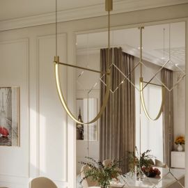 Pendule, Lustre suspendate - Lustra LED suspendata stil minimalist Victoria 29W aurie