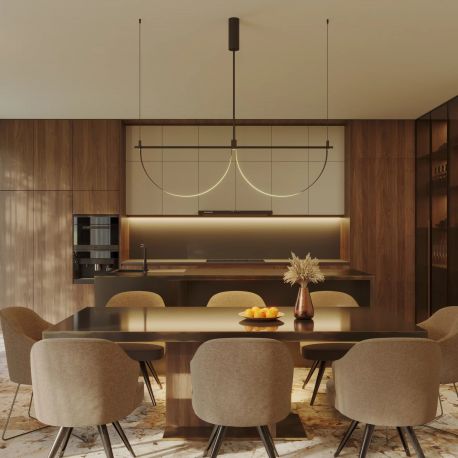 Pendule, Lustre suspendate - Lustra LED suspendata stil minimalist Victoria 39W negru