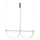 Pendule, Lustre suspendate - Lustra LED suspendata stil minimalist Victoria 39W auriu