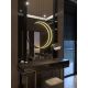 Iluminat pentru baie - Lustra LED suspendata stil minimalist IP44 Visual Hor 24W negru