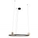 Lustra LED suspendata design modern Solaris negru, natural