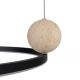 Pendule, Lustre suspendate - Lustra LED suspendata design modern Solaris negru, natural