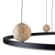 Pendule, Lustre suspendate - Lustra LED suspendata design modern Solaris negru, natural