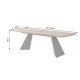 Mese extensibile - Masa extersibila metal negru, furnir nuc, PRESTIGE 180-240cm