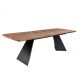 Mese extensibile - Masa extersibila metal negru, furnir nuc, PRESTIGE 180-240cm