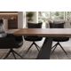 Mese extensibile - Masa extersibila metal negru, furnir nuc, PRESTIGE 180-240cm