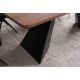 Mese extensibile - Masa extersibila metal negru, furnir nuc, PRESTIGE 180-240cm
