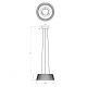 Pendule, Lustre suspendate - Lustra suspendata Fabio 46cm alb/ imitatie lemn