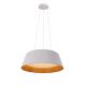 Pendule, Lustre suspendate - Lustra suspendata Fabio 46cm alb/ imitatie lemn
