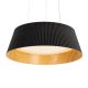 Lustra suspendata Fabio 46cm negru/ imitatie lemn