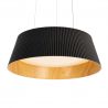 Lustra suspendata Fabio 46cm negru/ imitatie lemn