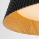 Pendule, Lustre suspendate - Lustra suspendata Fabio 46cm negru/ imitatie lemn