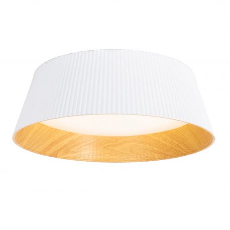 Lustre aplicate - Lustra aplicata Fabio alb/ imitatie lemn