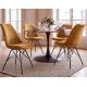 Seturi scaune, HoReCa - Set 4 scaune moderne Scandinavia tesatura structurata galben mustar