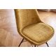 Seturi scaune, HoReCa - Set 4 scaune moderne Scandinavia tesatura structurata galben mustar