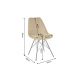 Seturi scaune, HoReCa - Set 4 scaune moderne Scandinavia tesatura structurata galben mustar