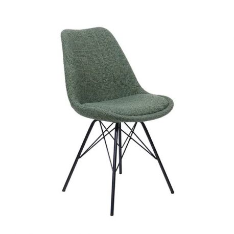 Seturi scaune, HoReCa - Set 4 scaune moderne Scandinavia tesatura structurata verde