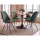 Seturi scaune, HoReCa - Set 4 scaune moderne Scandinavia tesatura structurata verde