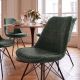Seturi scaune, HoReCa - Set 4 scaune moderne Scandinavia tesatura structurata verde