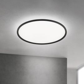 Plafoniere - Plafoniera slim LED CCT dimabil KANT 80cm, negru