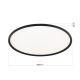 Plafoniere - Plafoniera slim LED CCT dimabil KANT 80cm, negru