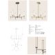 Candelabre, Lustre - Candelabru metal auriu periat, LED LIGHT 46W 3000K