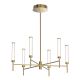 Candelabre, Lustre - Candelabru metal auriu periat, LED LIGHT 46W 3000K