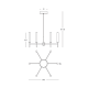 Candelabre, Lustre - Candelabru metal auriu periat, LED LIGHT 46W 3000K