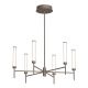 Candelabre, Lustre - Candelabru metal cafeniu periat, LED LIGHT 46W 3000K