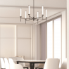 Candelabru metal cafeniu periat, LED LIGHT 46W 3000K