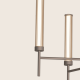 Candelabre, Lustre - Candelabru metal cafeniu periat, LED LIGHT 46W 3000K