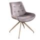 Seturi scaune, HoReCa - Set 2 scaune Divani metal bej, microfibra si catifea taupe