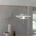 Lustra LED suspendata Kyoto sand/ alb
