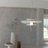 Lustra LED suspendata Kyoto sand/ alb