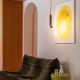 Pendule, Lustre suspendate - Pendul LED minimalist din aluminiu maro Milan
