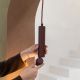 Pendule, Lustre suspendate - Pendul LED minimalist din aluminiu burgundy Milan
