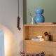 Pendule, Lustre suspendate - Pendul LED minimalist din aluminiu burgundy Milan