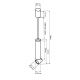 Pendule, Lustre suspendate - Pendul LED minimalist din aluminiu sand Milan