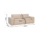 Canapele - Canapea din piele naturala maro coniac BIG GEORGE 245cm, 3 locuri