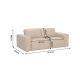 Canapele - Canapea din piele naturala maro coniac BIG GEORGE 205cm, 2 locuri