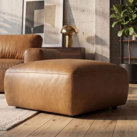 Banchete-Tabureti - Taburete din piele naturala maro coniac BIG GEORGE 95cm