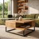 Masute Living - Masuta design industrial vintage Giant 60cm lemn de mango