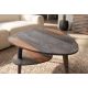 Masute Living - Masuta ORGANIC LIVING 55cm lemn sheesham finisaj gri fumuriu pe doua niveluri