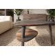 Masute Living - Masuta ORGANIC LIVING 55cm lemn sheesham finisaj gri fumuriu pe doua niveluri