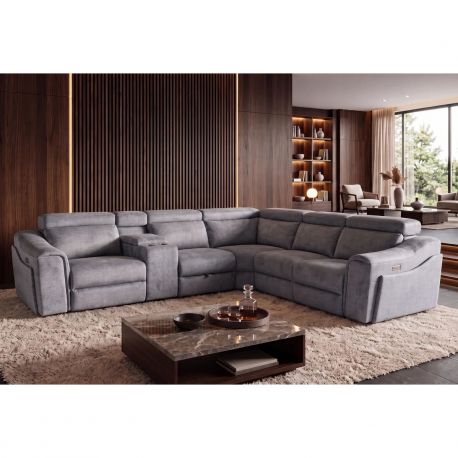 Coltare - Coltar cu functie de relaxare si spatiu de depozitare PRIME 300cm, catifea gri