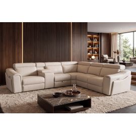 Coltare - Coltar cu functie de relaxare si spatiu de depozitare PRIME 300cm, piele sintetica bej