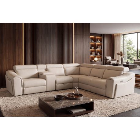 Coltare - Coltar cu functie de relaxare si spatiu de depozitare PRIME 300cm, piele sintetica bej