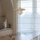 Pendule, Lustre suspendate - Lustra suspendata din travertin Tivoli 25cm alb