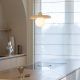 Pendule, Lustre suspendate - Lustra suspendata din travertin Tivoli 25cm alb